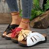 Women's Solid Color Platform Sandals, Lace Up Trendy Soft Sole Slides, Versatile Summer Wedge Slides Shoes