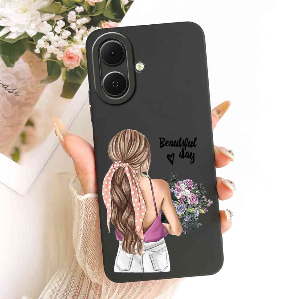 For Tecno Spark Go 2 Case Astronaut Girls Pattern Soft Cases For Tecno Spark Go2 SparkGo2 KM4 Silicon Covers Bumper