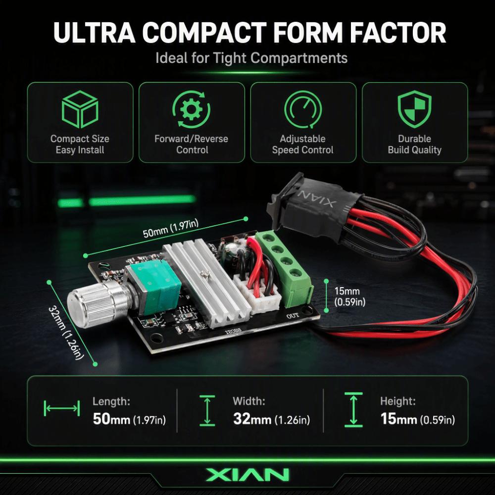 80W Power Rating PWM Motor Speed Controller Electric Motor Controller Small Automation Projects