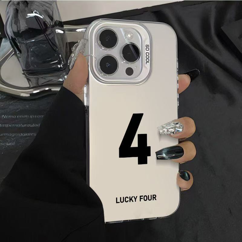 Новый счастливый номер подходит для чехла для мобильного телефона iphone16 Apple 15promax/14 противоударный 13pro12 Европа и Америка