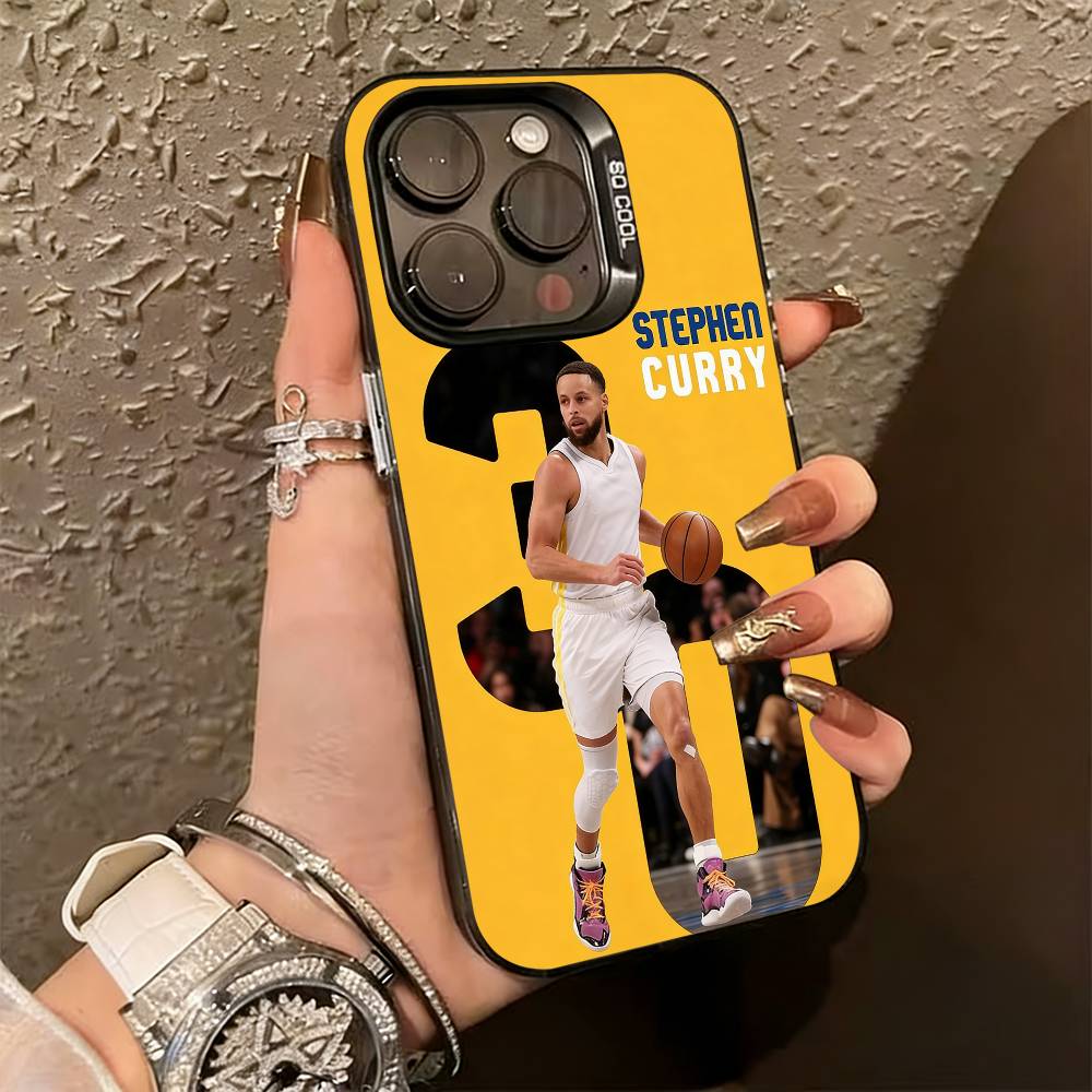 Чехол для телефона Stephen-n C-Curry-y для iPhone 17,16,15,14,13,12,11 Plus,Pro Max,XS,Цветной Серебристый Чехол для телефона Funda Cover