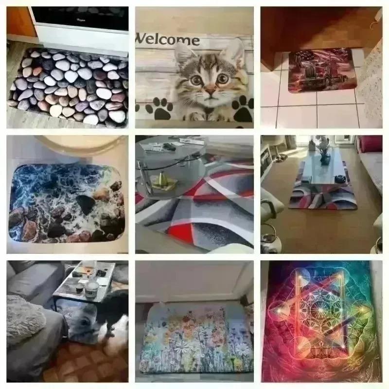 Evil Eye Indoor Doormat 1-Pack Decorative Floor Mat for Home Interior & Bathroom Machine-Washable Home Decoration Carpet Rug