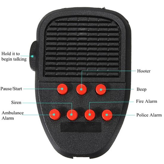 7 звуков громкого рога полицейской пожарной машины предупредительная сигнализация 150 дБ сирена PA динамик