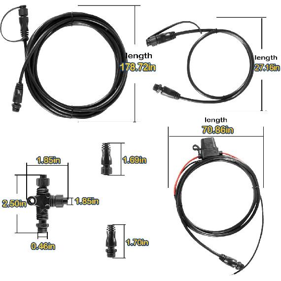 124-69 NMEA Network Starter Kit,NMEA 2000 Node Terminators, Compatible with Lowrance N2K-Exp-Rd-2 Network Starter Kit