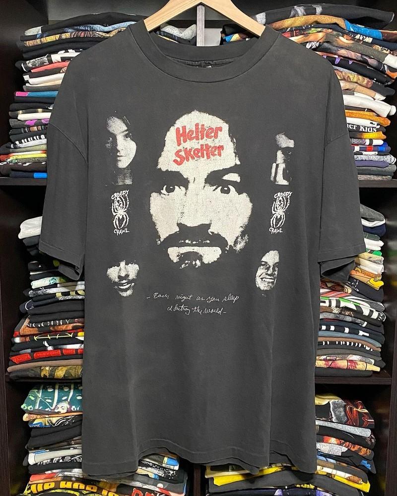 Винтажная футболка унисекс Charles Manson Tour Y2K, базовая, подарок, все размеры