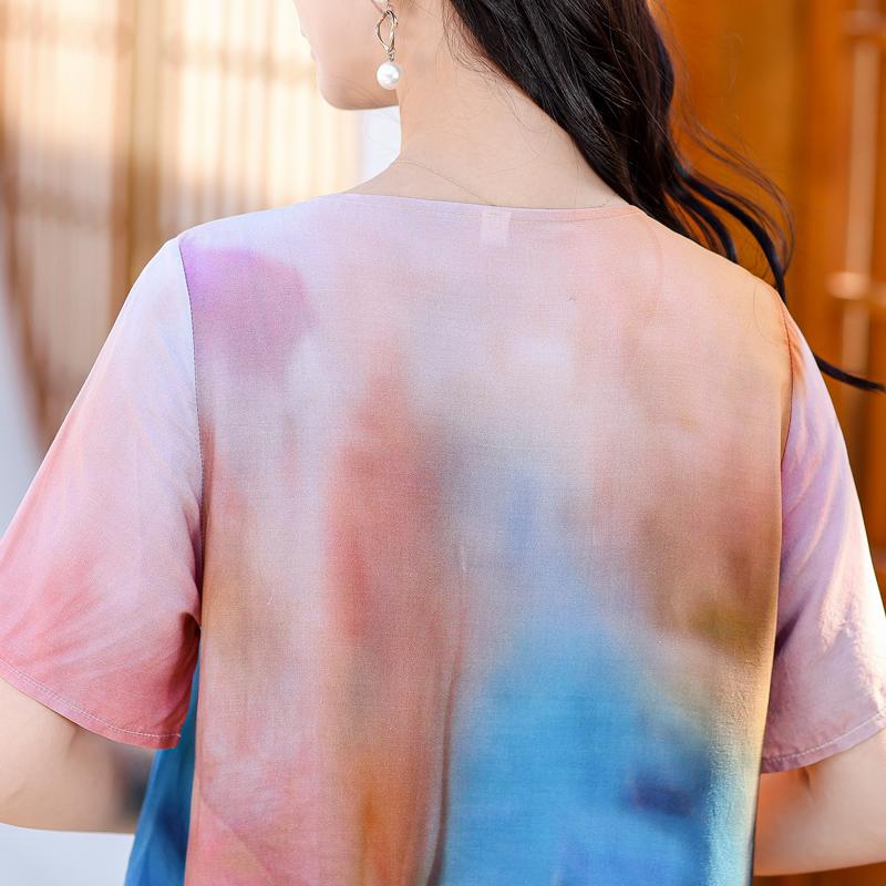 Летние элегантные длинные платья для женщин, большие размеры, свободное женское платье с коротким рукавом и винтажным принтом