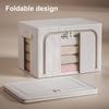 Clothes Storage Bins with Metal Frame Stackable Storage Box Zipper Closure