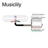 Musiclily Pro Alnico 5 Hot Rails Хамбакер Super для Stratocaster Электрогитары Черный Звукосниматель Single-Size, 13.2K Дисторшн, Гитар,