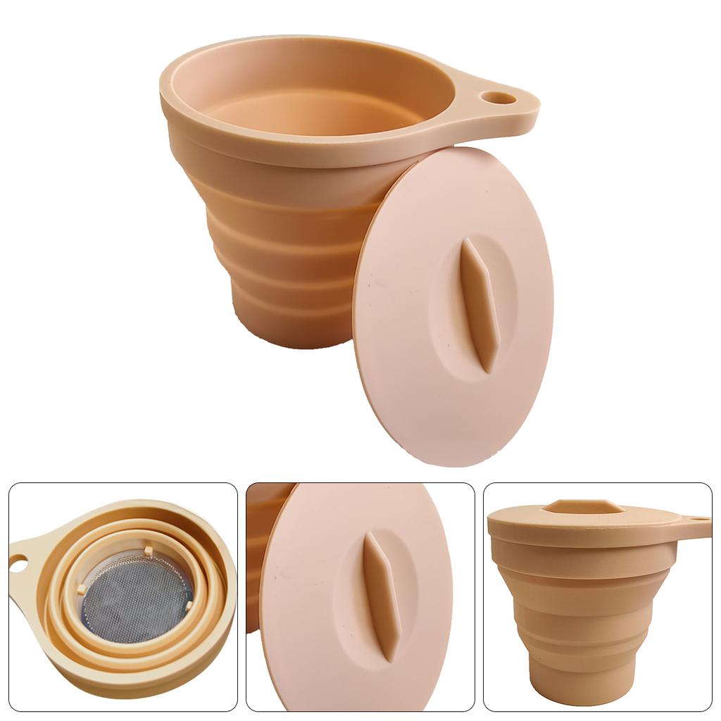 Складная силиконовая заварочная воронка Leeseph, многоразовый держатель фильтра для кофе и чая, складное ситечко для заваривания чая для путешествий, кемпинга