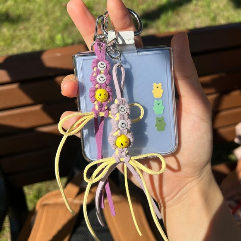 Smile Macrame Bead Keychain Making DIY Set Kit