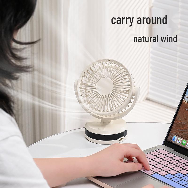 Rechargeable USB Mini Silent Clip Fan for Bedside, Dorm, and Desktop Use.