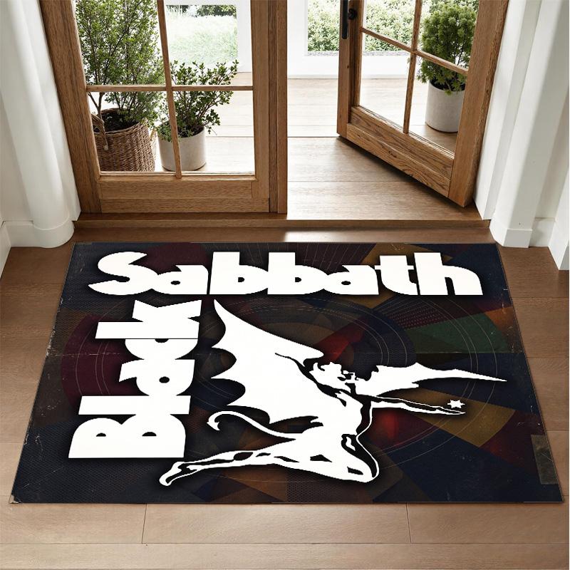 Led Zeppelin Design Crystal Velvet Rug Soft Decorative Mat for Bedroom Entrance