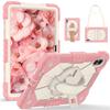 Redmi Pad 2 Pro 12.1 Inch Tablet Case With Rotating Stand Wrist Strap Shockproof Protection - Silicone Cover Portable Use
