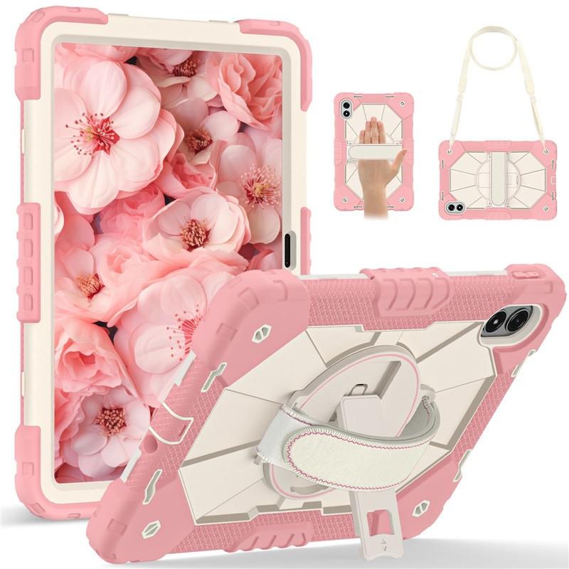 Redmi Pad 2 Pro 12.1 Inch Tablet Case With Rotating Stand Wrist Strap Shockproof Protection - Silicone Cover Portable Use