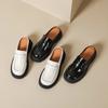Популярные весной и летом 2025 года ретро туфли-лодочки на толстой подошве в британском стиле, женская повседневная обувь, уличные шлепанцы с одним ремешком