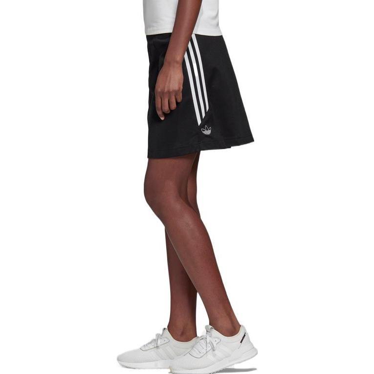(WMNS) adidas Originals Retro Throwback 3-stripes Mini Skirt 'Black' Women's FM1975