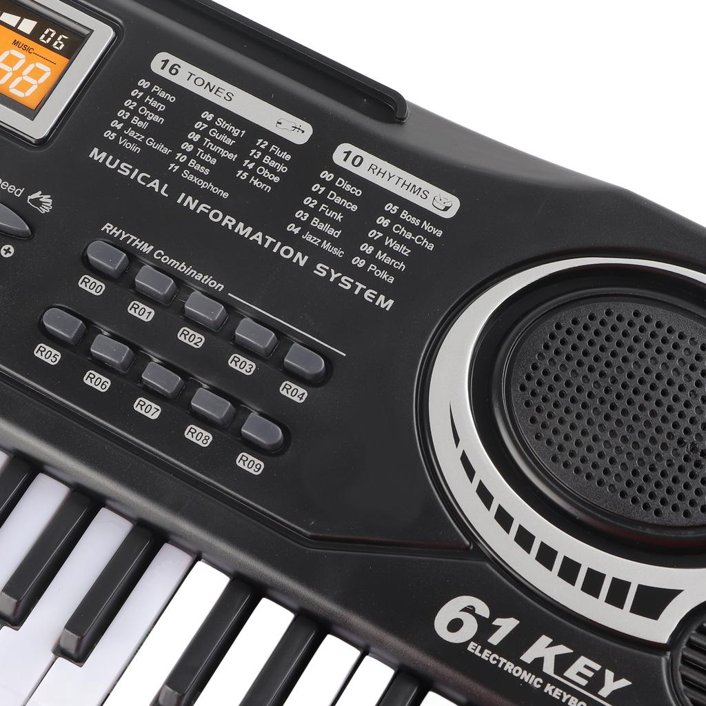 61 клавиша клавиатуры фортепиано 16 тонов 10 ритмов 6 демонстрационных песен многофункциональное электронное цифровое пианино для