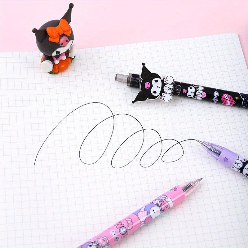 48 шт. Sanrio Kuromi 0,5 мм Мультяшный Эльф Наклейка Нажимная Ручка Милая Стильная Девочка Нейтральная Ручка Подарочная Ручка Ручка Для Подписи Сезон Возвращения в Школу