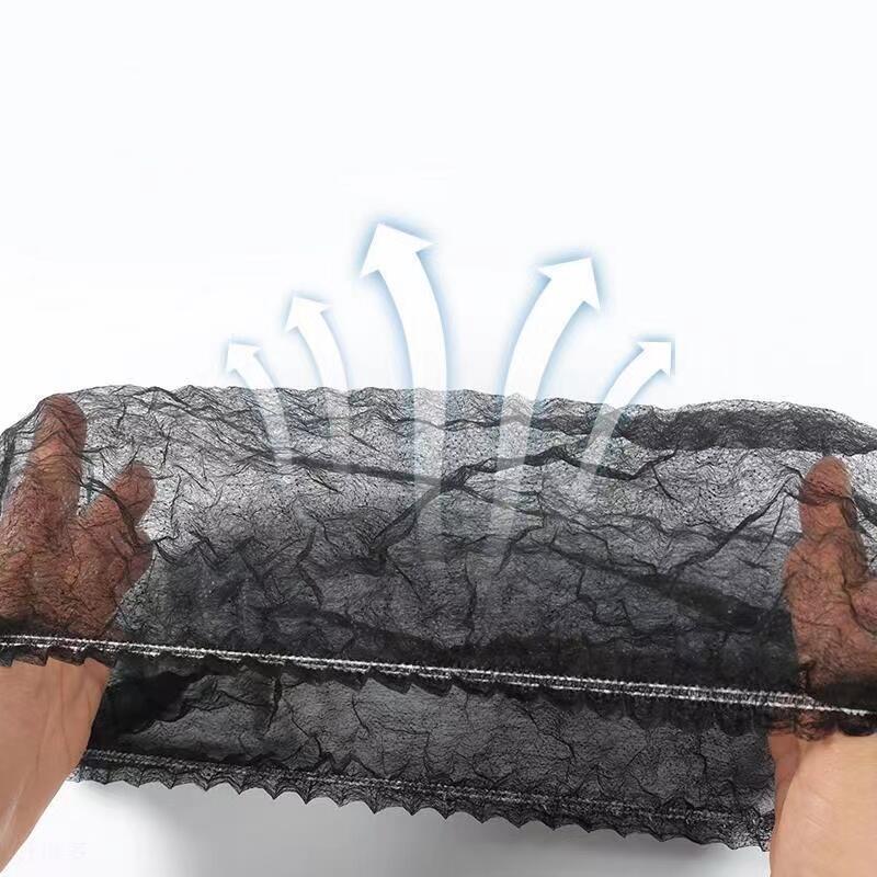 Одноразовые шапочки для волос 100 шт. 21-дюймовые сетки для волос, эластичные пылезащитные шапочки для волос для сна, ванны, душа, красоты, отеля