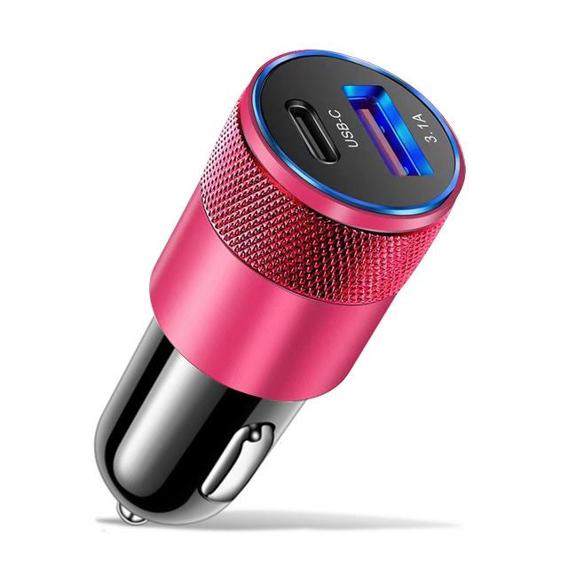 3.1A Автомобильное зарядное устройство Быстрая зарядка USB Type C адаптер для iPhone Huawei Xiaomi PD Phone Автомобильное быстрое зарядное устройство 12 В Автомобильные аксессуары