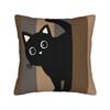 Whimsical Reading Cat Pillow Cover Custom Cushion Cover Fashion Pillow Case For Sofa Home Decor