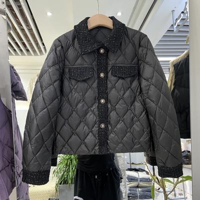 Легкая куртка-пуховик женская короткая новая маленькая зимняя тонкая белая утиная пуховая накидка темперамент милое пальто