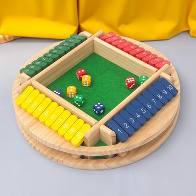 Детская двухсторонняя цифровая четырехсторонняя деревянная игрушка-флоп-игра в шахматы, настольная игра для заказа напитков, товары для бара, развлечения, четыре цвета