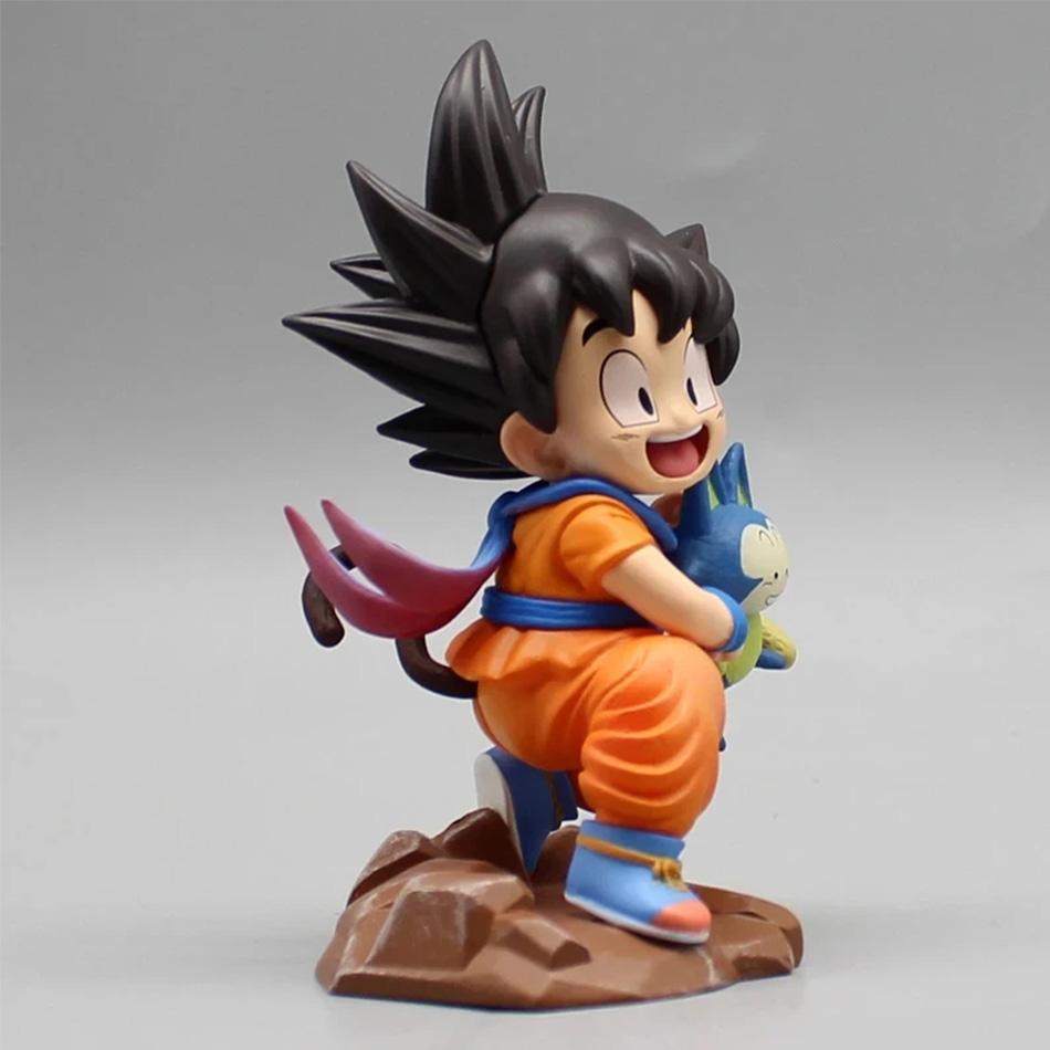 Фигурка ребенка Goku из Dragon Ball высотой 14 см с Пурой и Ямчей - Аниме ПВХ Модель Игрушка Украшение для стола Подарок для фанатов