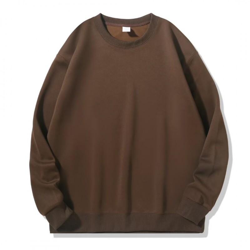 Unisex Oversized Cotton Blend Long Sleeve Pullover Hoodie Solid Color Casual Sweatshirt Winter