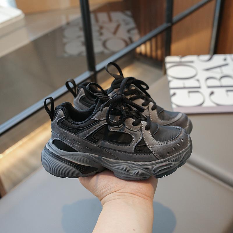 Детские кроссовки для мальчиков 2024 года, весенняя мода, повседневные кроссовки для детей, универсальные нескользящие кроссовки для девочек, школьные, массивные, спортивные, теннисные туфли