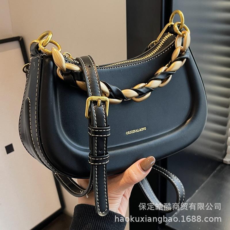 Французская нишевая сумка женская осень-зима 2025 новая трендовая на плечо сумка-мессенджер универсальная ins ретро сумка-седло