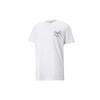Puma X Britto Embroidered Heart Pattern Round Neck Short Sleeve T-Shirt Unisex Tops White 532234-02