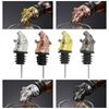 Elegant Zinc Alloy Leopard Head Wine Pourer Stopper Bottle Stopper Metal Texture for Wine and Home Decor Enthusiasts