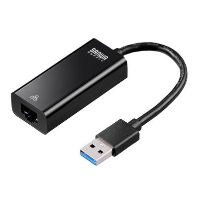 Проводной LAN-адаптер Sanwa Direct для Nintendo Switch, USB 3.2 Gen 1 Gigabit, Совместим с Windows/Mac, 1 шт., 500-USB071BK