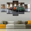 5 Panel Classic Old-Fashioned Car 911 Painting Modern Artwork Canvas Art HD Printed Poster Wall Living Room Picture Home Decor