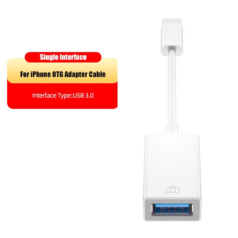 Адаптер OTG для освещения в USB3.0, конвертер для мыши, клавиатуры, U-диска, камеры, CardReader, конвертер данных для iPhone X XS 11 12 13 14 Pro 8 7