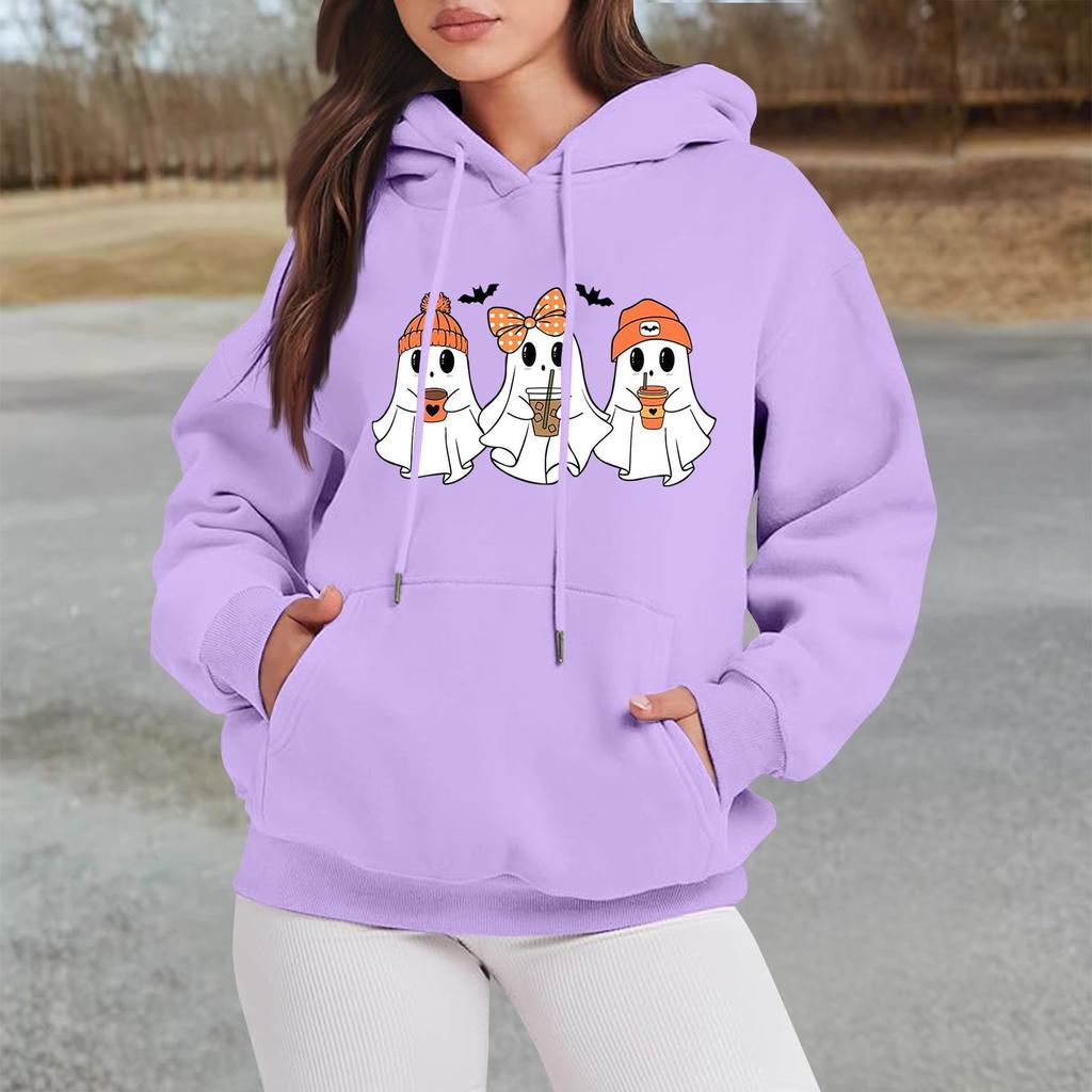 Женские свитшоты оверсайз, флисовые толстовки с длинным рукавом, осенние наряды с карманом