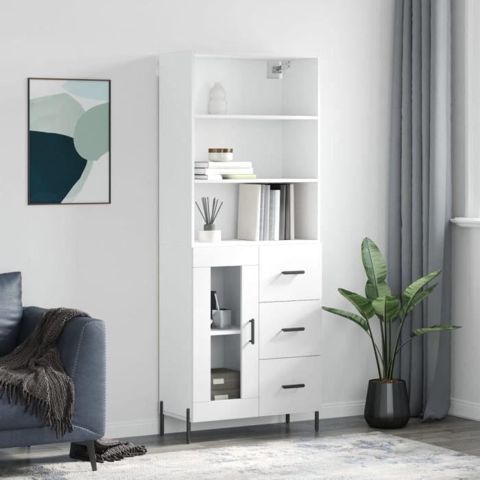 VidaXL Highboard White 69.5x34x180 Cm Engineered Wood 3189517
