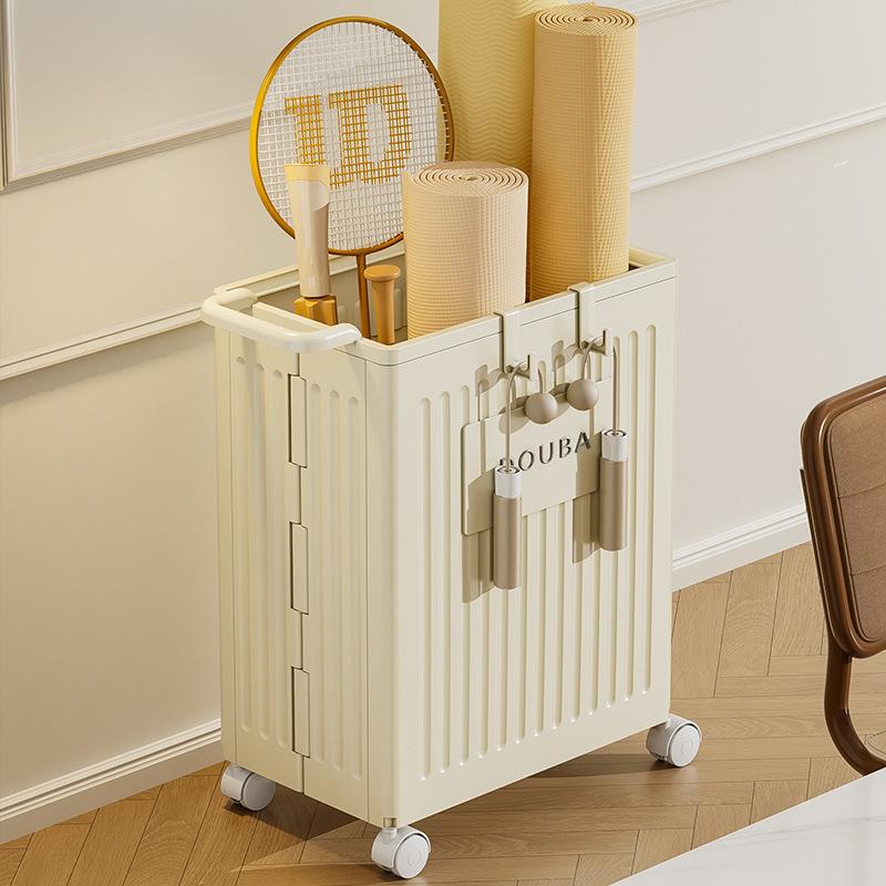 1 шт. корзина для хранения коврика для йоги, трубка для хранения фитнес- и спортивного оборудования, бытовой органайзер на колесиках