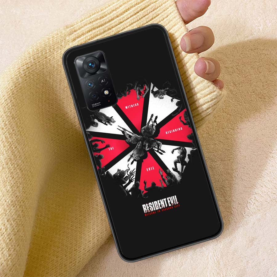Чехол для телефона Umbrella Corporation для Redmi 13C 14C Note 14 13 Pro Plus 5G Прозрачный Чехол 12 12C 10A 10C 10 9A 9C 9T 9 8 Pro Чехол TPU
