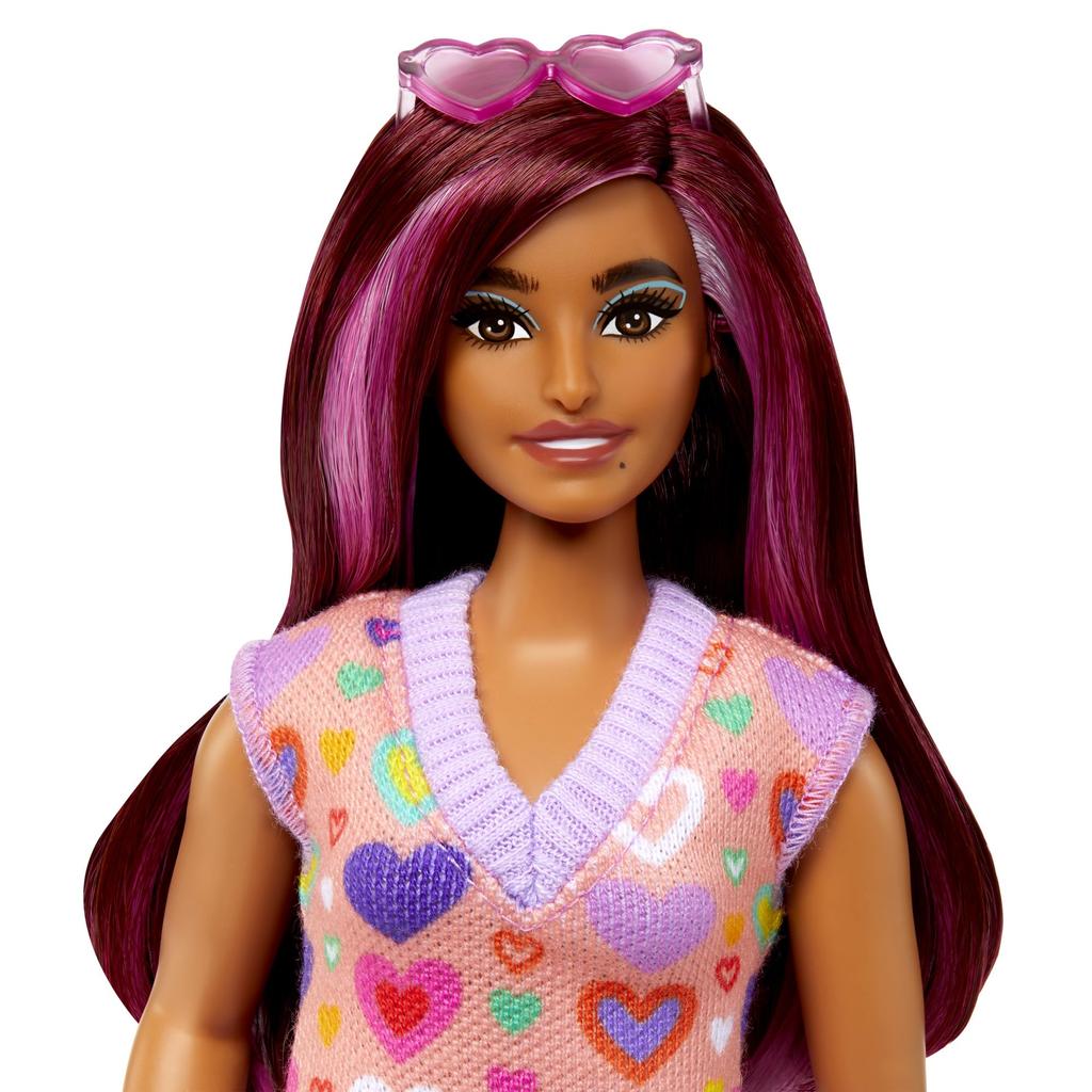 barbie Платье Fashionista Colorful Heart Dress Up для детей от 3 лет и старше, розовое, HJT04, кукла/дом