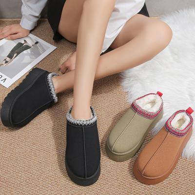Модные зимние сапоги для женщин 2024 Зимние новые теплые утолщенные пушистые подошвы Сапоги Женские повседневные удобные хлопковые неглубокие туфли для женщин