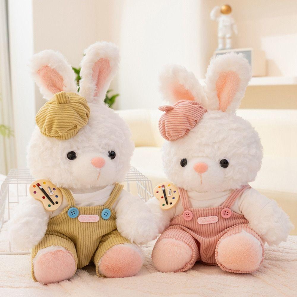 With Hats Bear Wear Clothes Plush Toys Fluffy Rabbit Stuffed Animal Kids Gifts