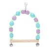 Parrot Colored Wooden Block Swing Natural Colorful Wooden Bird Swing for Small and Medium Parrots