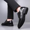 Fashion Men Business Leather Shoes Anti-slip Wearable Men's Leather Oxfords Shoes Comfort Wedding Office Breathable Pointed Casual Shoes