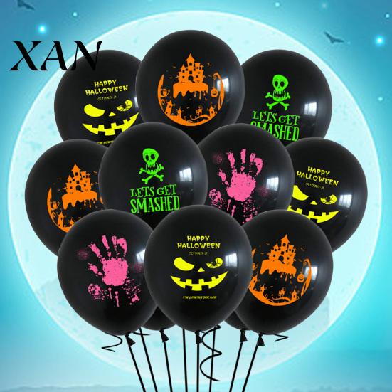 Neon Party Balloons 12PCS Halloween Fluorescent Balloons, Durable Latex Decorations, Glow in The Festive Night Atmosphere Dark Supplies, Spooky