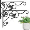 12 Inch Metal Wall Plant Hooks Sturdy Feeding Bird Rack Flower Pot Bracket  Home Decor
