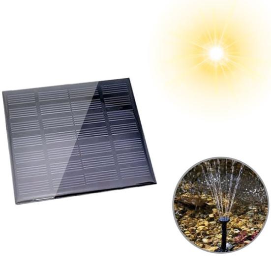 Solar Fountain Pump Customizable Water Flow Quiet Brushless Pump 180L/h 30-60cm Spray Height Monocrystalline Solar Panel Durable Design