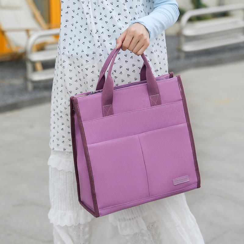 Women's Handbag Lightweight Multi-Compartment Canvas Bag Travel Commuter Computer Bag