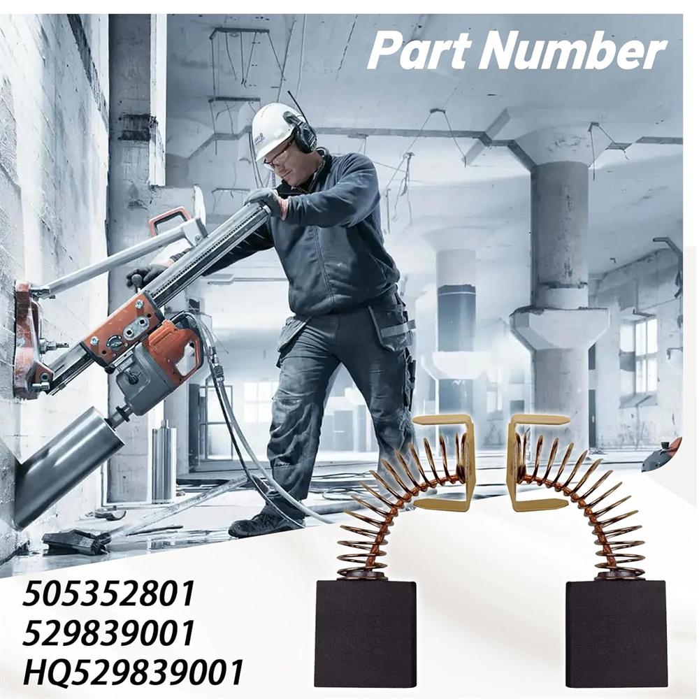 2Pcs Carbon Motor Brush Set 505352801 For Husqvarna Concrete Core Drill DMS 240